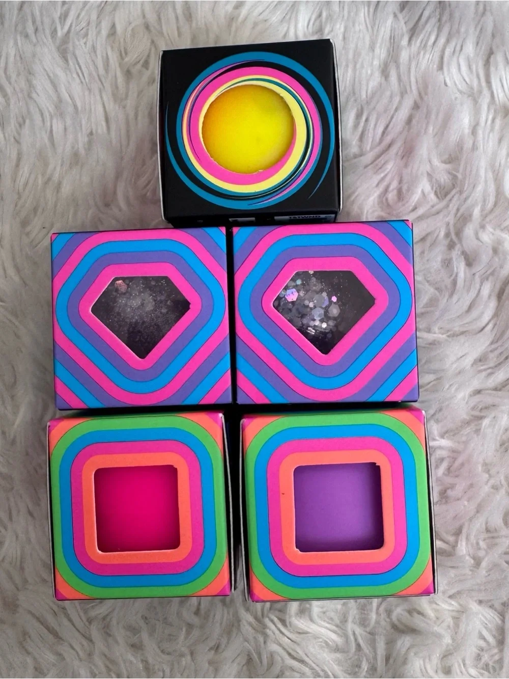 BNIB Schylling NeeDoh Teenies Bundle of 5 - Twirl, Groovy Jewel, Cool Cube